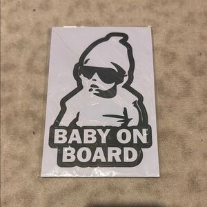 Baby On Board Sticker - Black